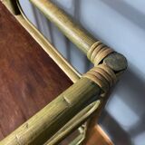 Etagère vintage en rotin vert Moyen Format