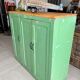 Meuble de métier en bois vintage