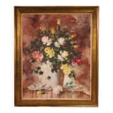 Peinture de nature morte signée du 20e siècle.