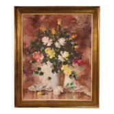 Peinture de nature morte signée du 20e siècle.