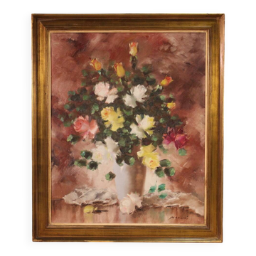Peinture de nature morte signée du 20e siècle.