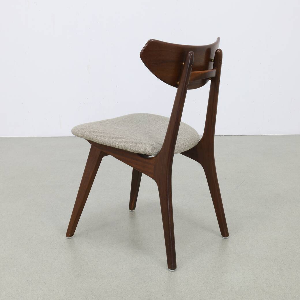 Vintage teak dining chairs by Louis van Teeffelen, 1960s