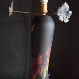 Marbled glass mushroom lamp