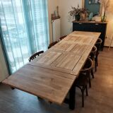 Solid oak farmhouse table