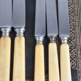 Antique knives with ivory handles.