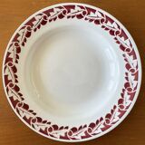 6 large antique deep plates in Saint-Amand earthenware (Nord)