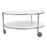 Table basse ronde en verre opaline Ikea 1980 Suède