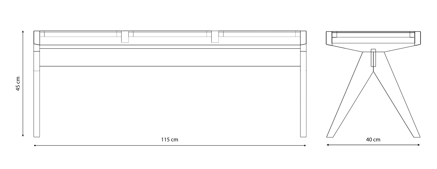 Wooden benches - Dark Brown
