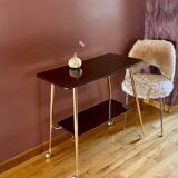 Vintage TV cabinet, 60s Formica server, gold-legged table.