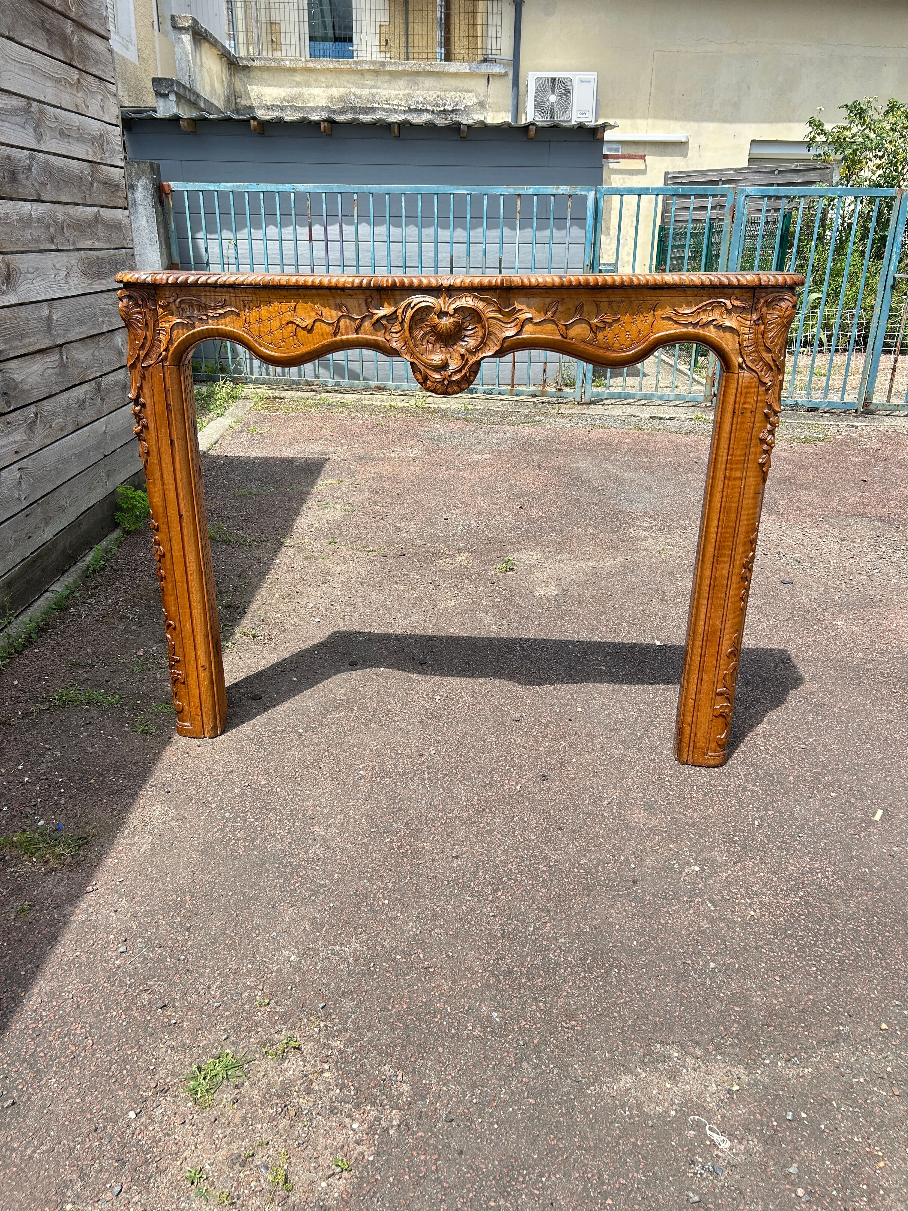 Fireplace surround in Louis XV style woodwork