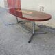 Table basse vintage ovale palissandre et céramique