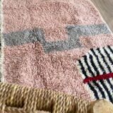 Handmade traditional natural wool rug size 1/2 m