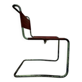 Rare chaise tubulaire Bauhaus Mart Stam de Thonet / couleur verte d'origine