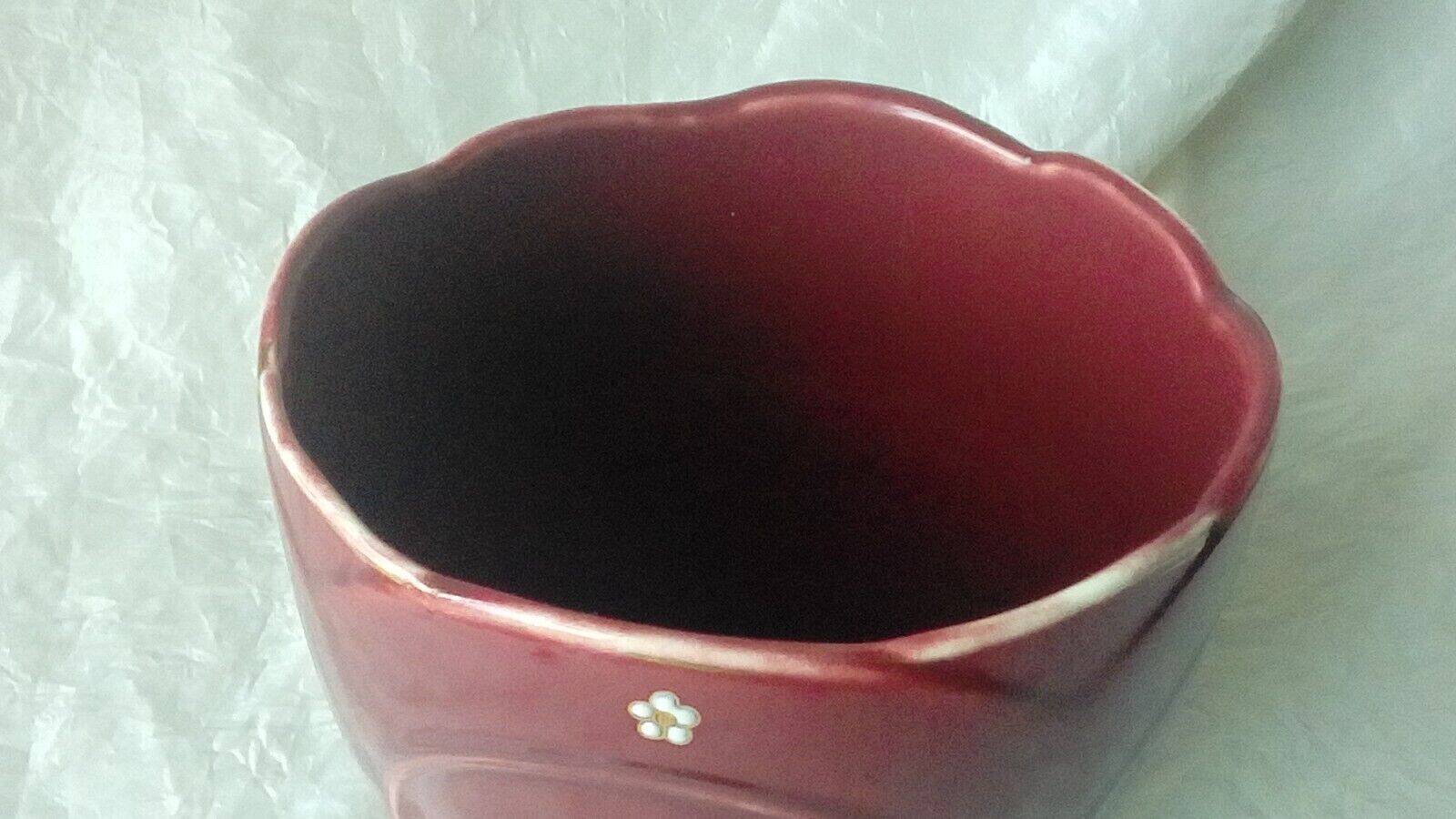 Cache pot en faience fives lille decor emaille epoque art nouveau