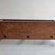 Vintage wall mounted coat rack in wood and metal, 3 hooks, retro style