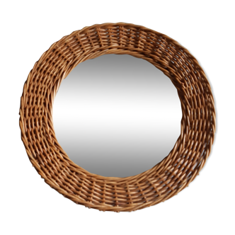Wicker mirror 50/60s - 33cm
