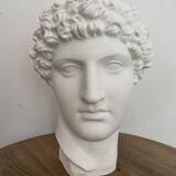 White plaster Greek head