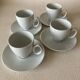 Tasses et Sous-tasses Guy Degrenne modèle Modulo blanc