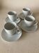 Guy Degrenne Modulo white cups and saucers