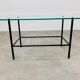 Coffee table 50s glass metal brass sofa tip
