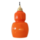 Suspension globe vintage en opaline orange