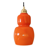 Vintage orange opaline suspension globe