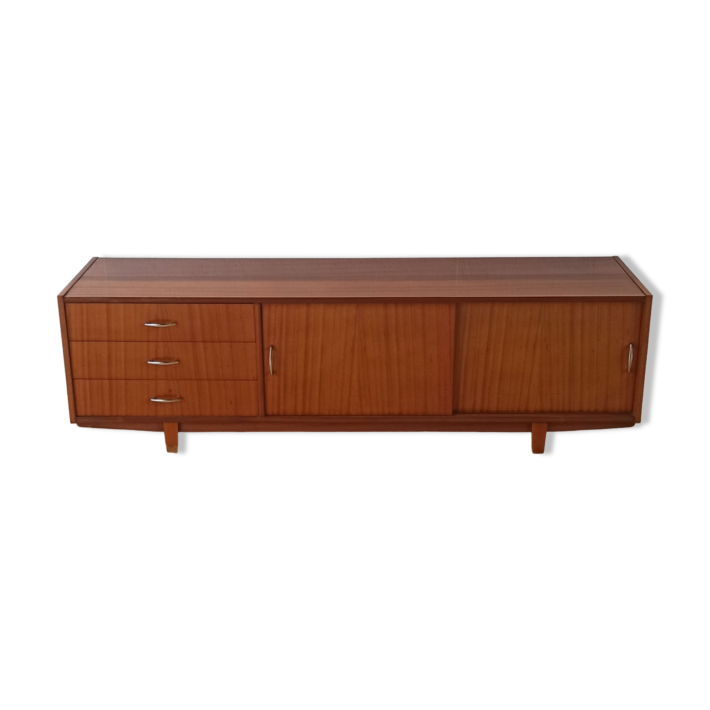 Vintage lowboard with drawers and shelves, 1970