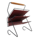 Magazine rack leather + metal