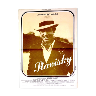 Affiche originale cinéma "stavisky" 1974 jean-paul belmondo, annie duperey...