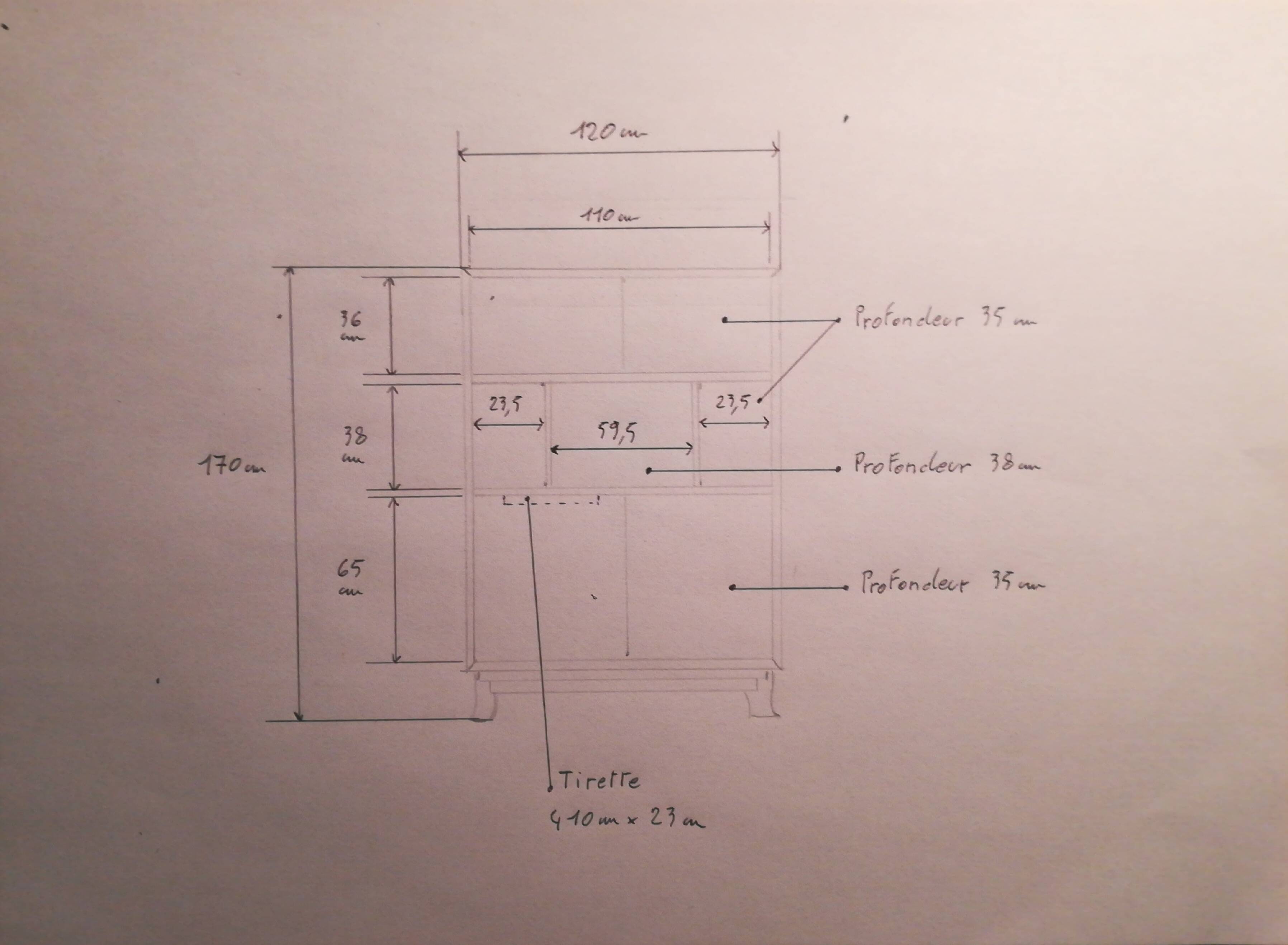 Six-door high sideboard