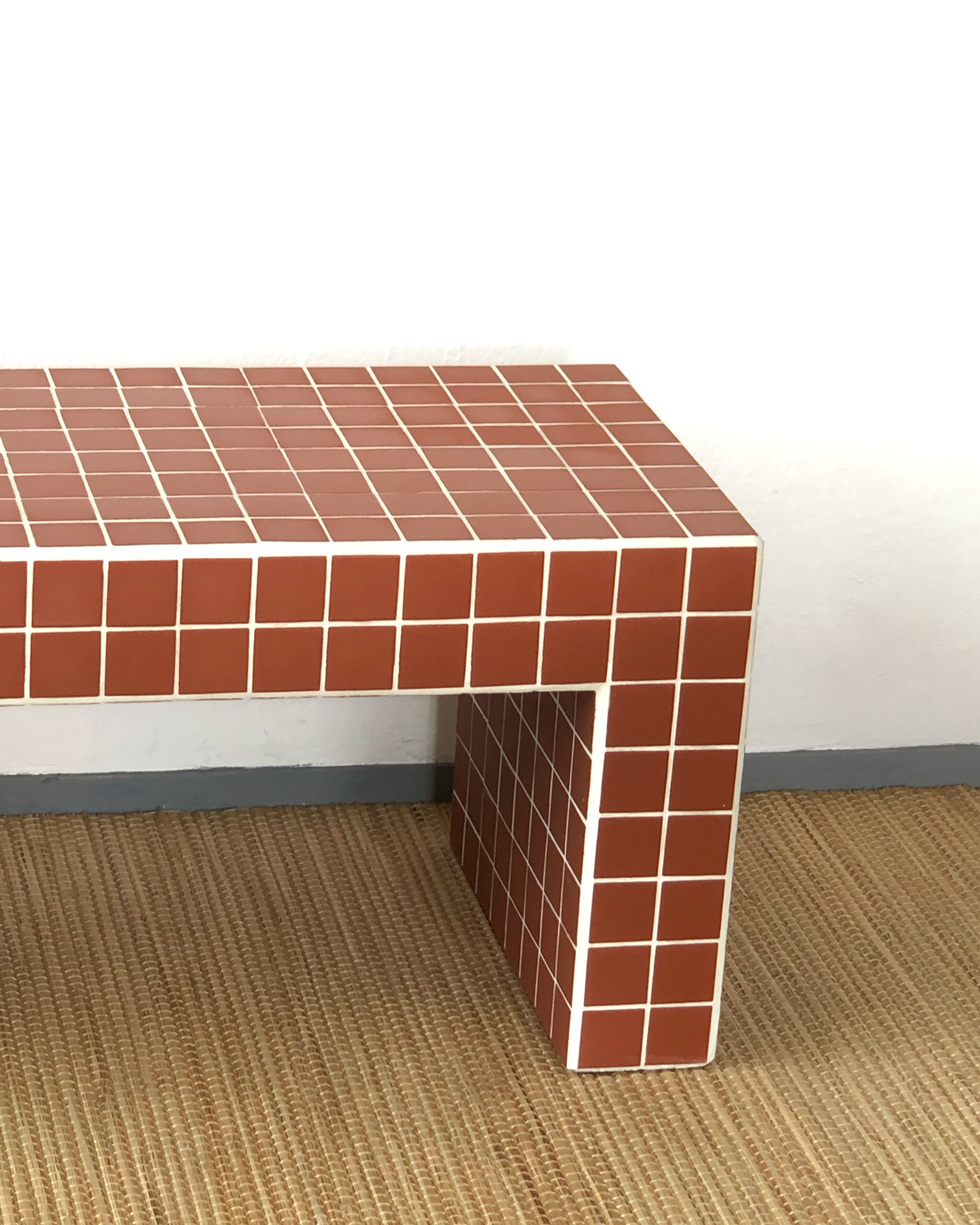 Ceramic tile bench