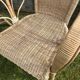Rattan armchair duo