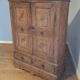 Antique Indian teak carved wardrobe