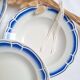 Assiettes creuses / Assiettes à salades Art Déco Badonviller bleu