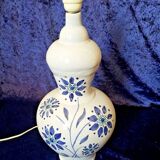 Grande lampe faïence bleue Chateau Goussaincourt Lorraine. Louis Viansson Ponté