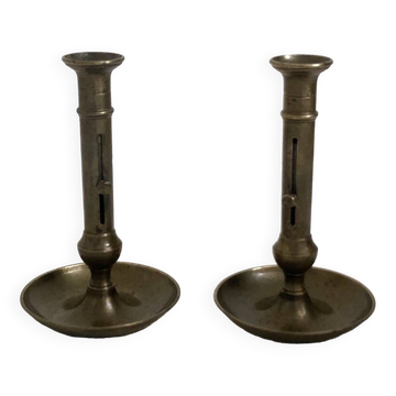 Pair of brass candlesticks