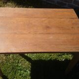 Spindle leg table, fir and beech