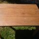 Tapered leg table, fir and beech