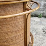 Vintage bamboo and rattan bar