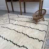 Berber carpet blessed graphic ouarain, 235x180 cm