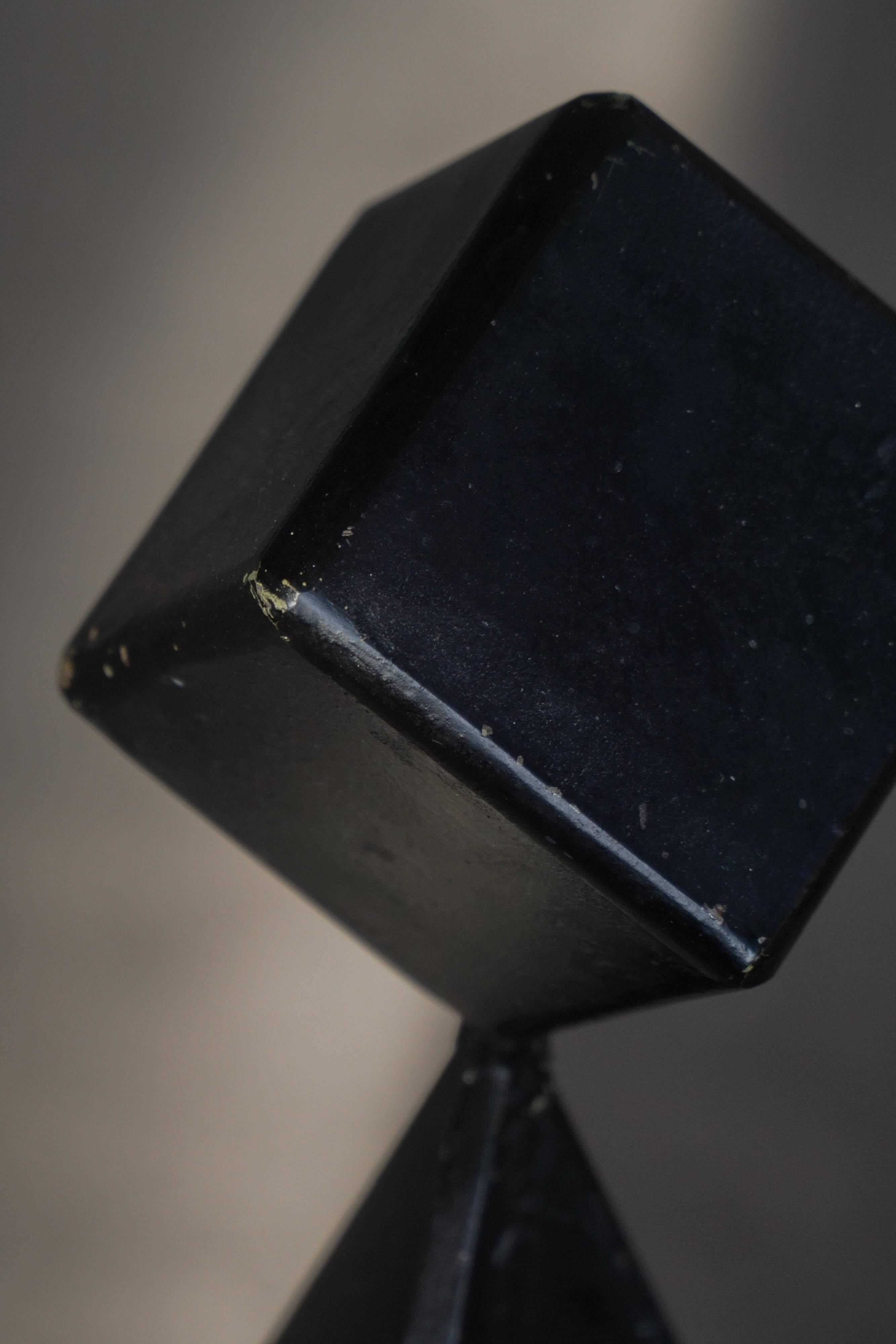 Abstract decorative Scandinavian metal sculpture from the mid-20th century, around the 1950s.