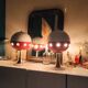 Paire de lampes Space âge cocci ball