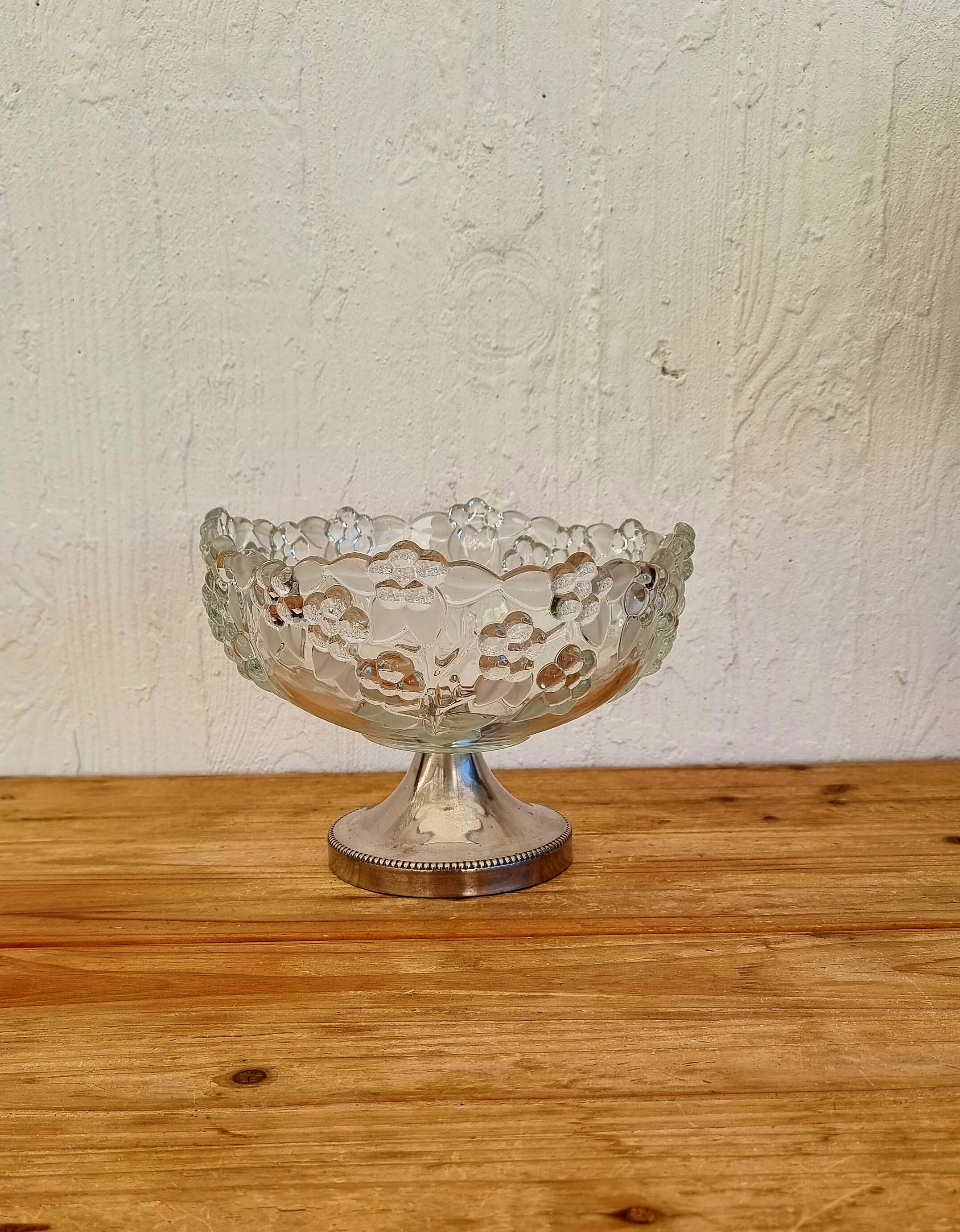Vintage glass fruit bowl