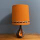 Ceramic orange / brown table lamp 1960s