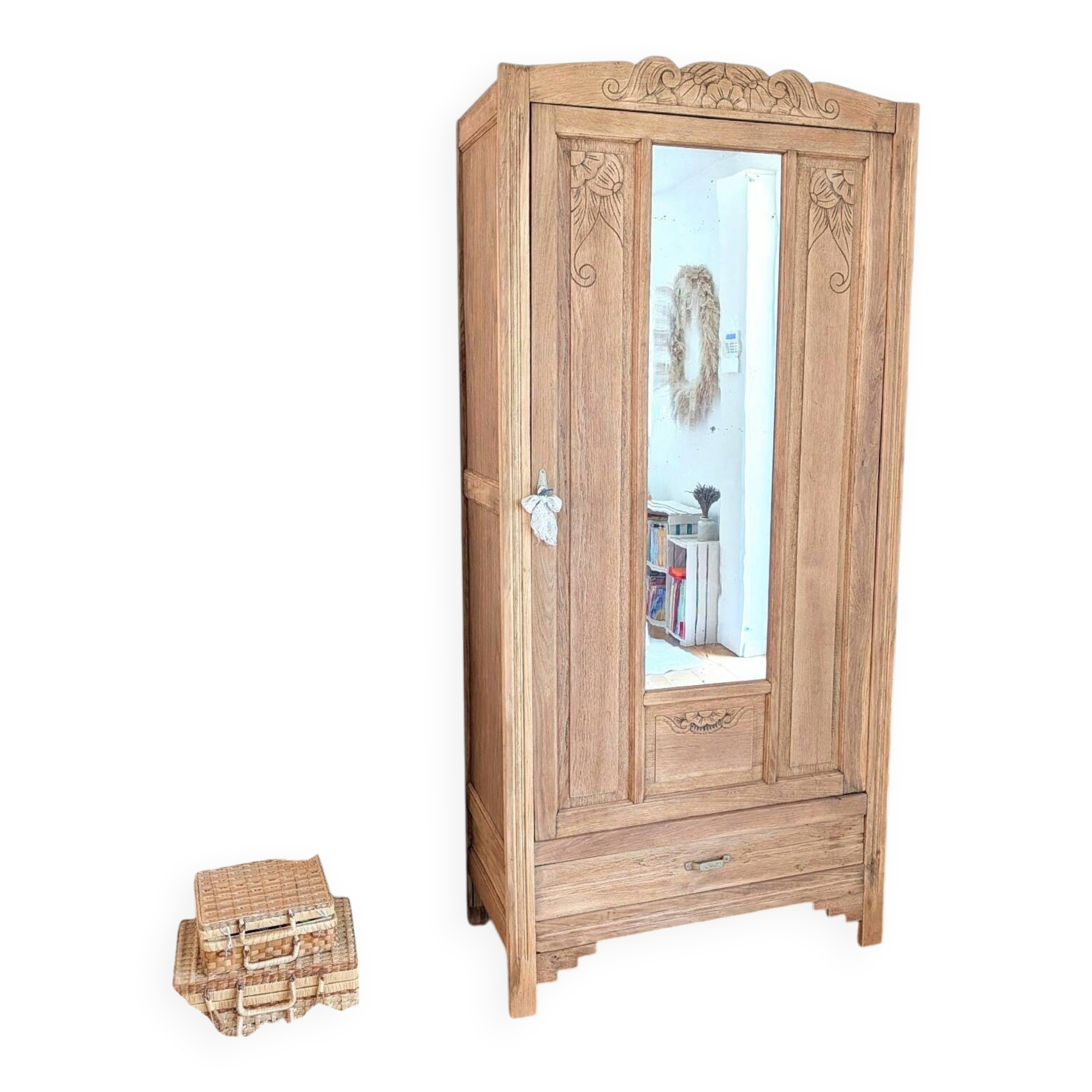 Parisian Art Deco wardrobe in oak