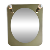 Design wall mirror with lamps, Italy 1970s