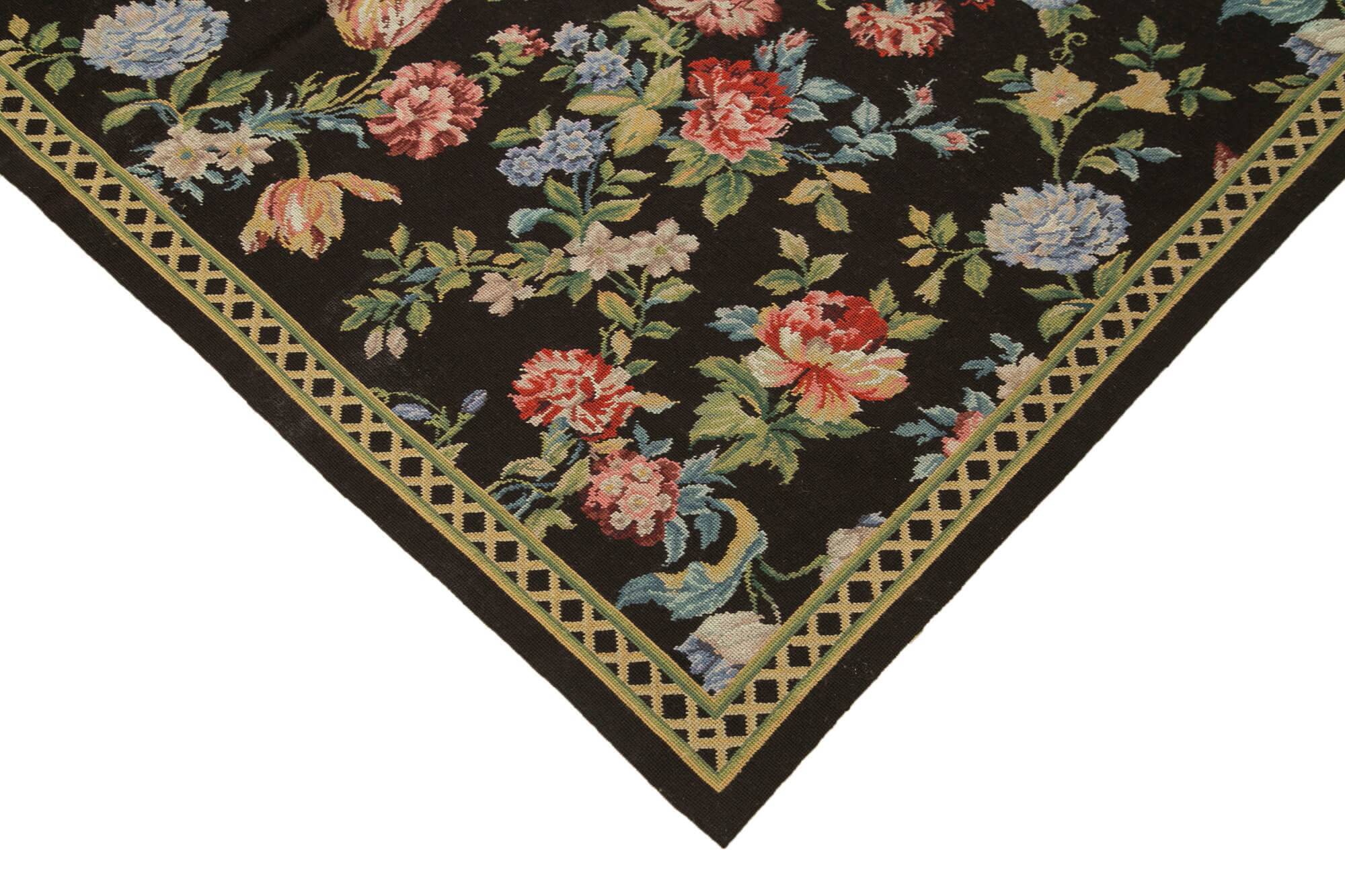 Handmade Vintage Flatweave Needlepoint Kilim 177 cm x 271 cm