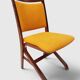 Set of 4 vintage saffron Scandinavian chairs