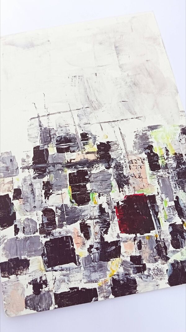 Peinture abstraite originale – composition urbaine – dlg Nicolas de Stael