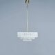 Glass and Brass Chandelier from Doria Leuchten, 1960s